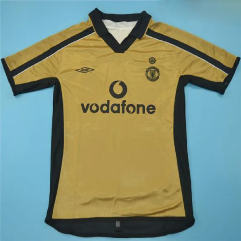 Manchester United 2001/02 Retro - Drittes Trikot - Gold