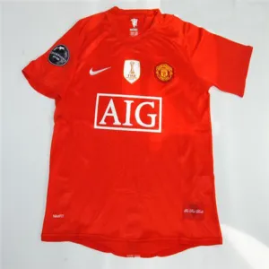 Maglia retro della finale della Champions League UEFA 2007/08 di Manchester United - Rossa