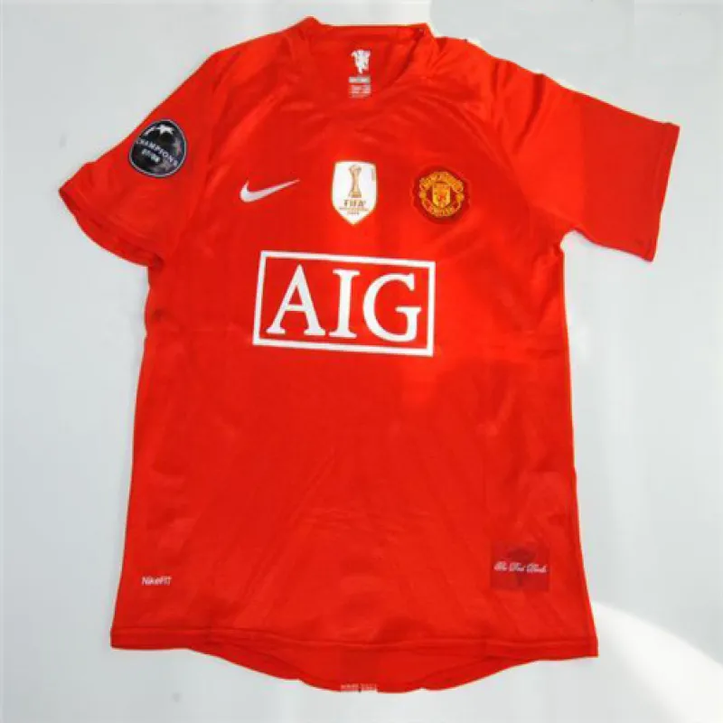 Manchester United 2007/08 UEFA Champions League Finale Retro - Trikot - Rot