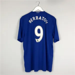 Maglia retro di trasferta blu di Dimitar Berbatov per Manchester United nel 2008/09