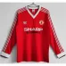Maglia retro a maniche lunghe di casa rossa di Manchester United nel 1983