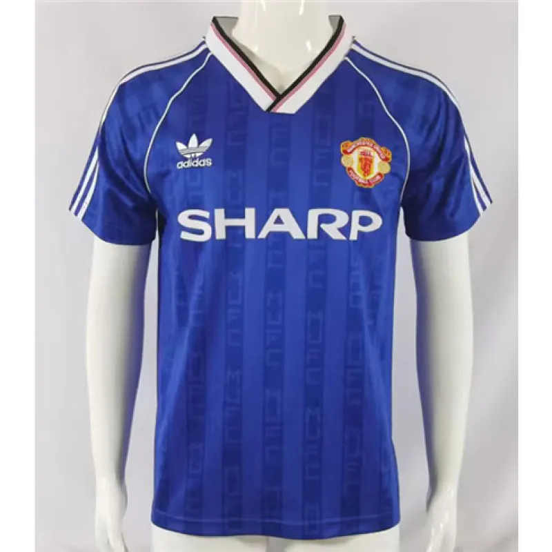 Camiseta retro de fuera de Manchester United 1988/89 - Azul