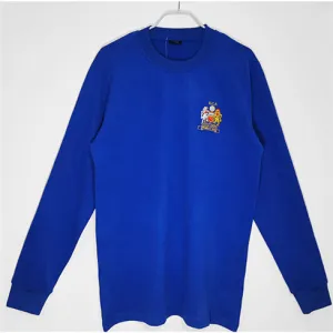 Maglia retro a maniche lunghe di trasferta blu di Manchester United nel 1968