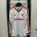 Camiseta retro de mangas largas de fuera blanca de Manchester United en 1986