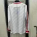 Camiseta retro de mangas largas de fuera blanca de Manchester United en 1986