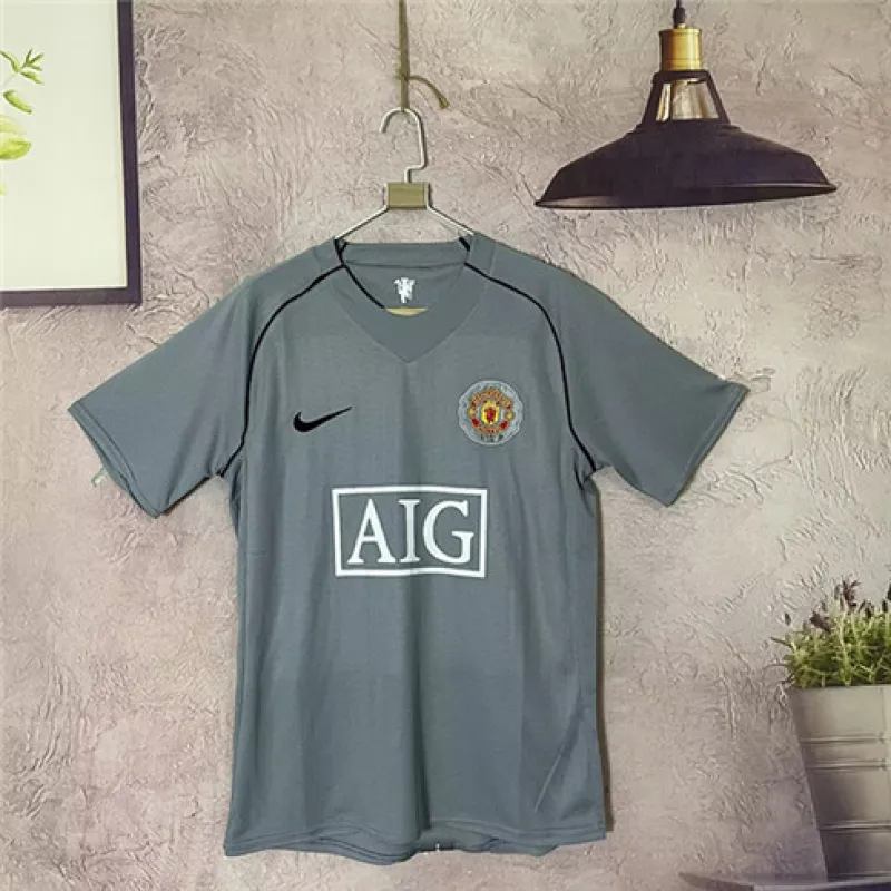 Maillot rétro du gardien de Manchester United 2007/08 - Gris