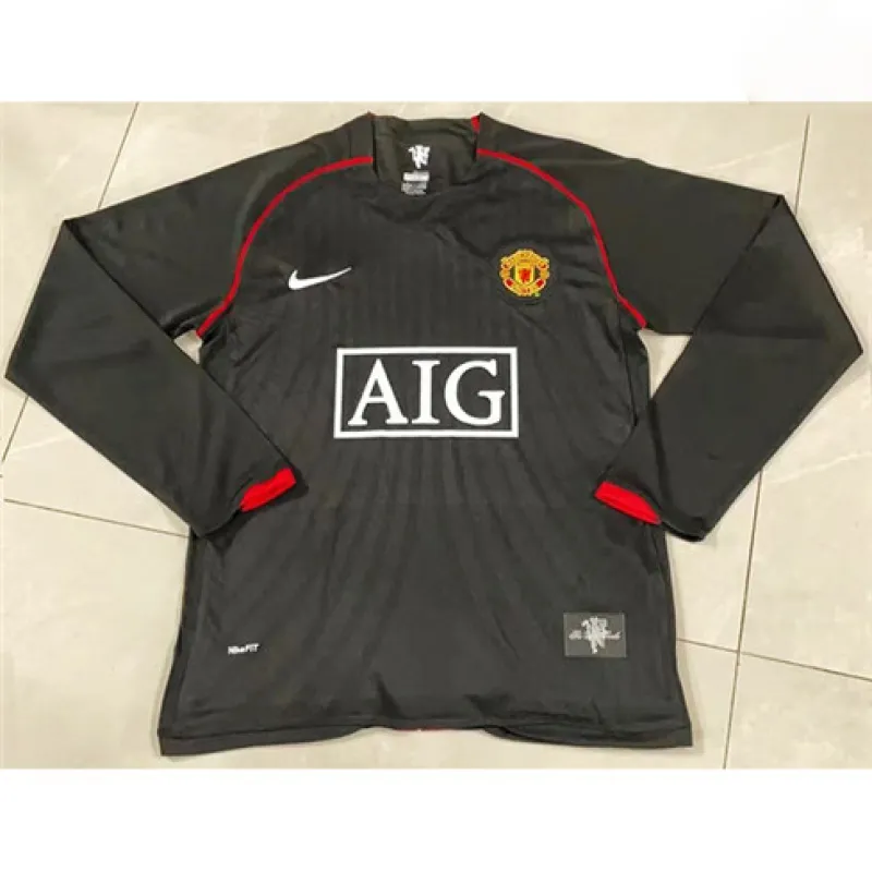 Manchester United Retro Long-Sleeve Jersey 2007/08 - Black