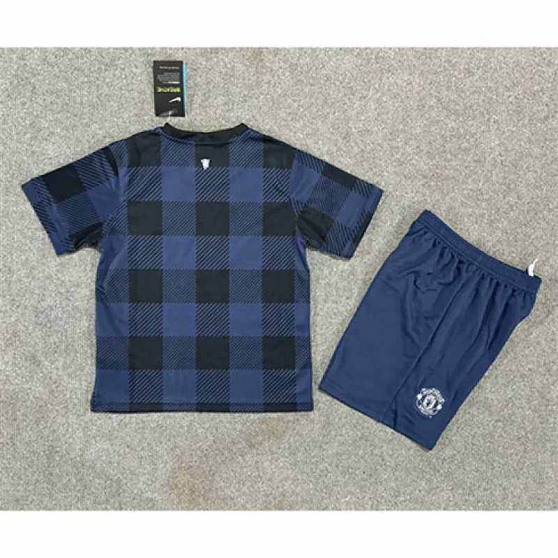 Maillot rétro pour enfants de Manchester United 2013/14 d'extérieur - Bleu