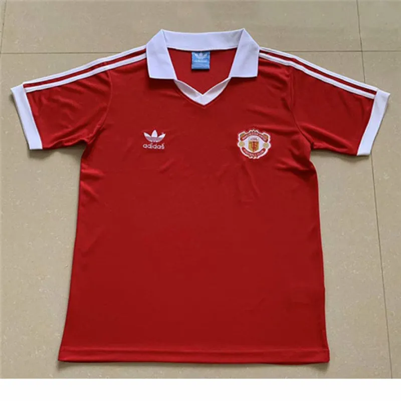Maillot rétro domicile de Manchester United 1980 - Rouge