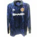 Maillot rétro à manches longues d'extérieur de Manchester United 1993 - Bleu