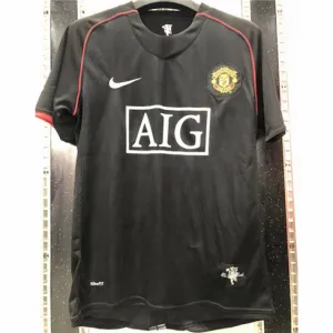 Maglia retro di trasferta di Manchester United 2007/08 - Nera