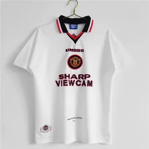 Maglia retro di trasferta di Manchester United 1996/97 - Bianca
