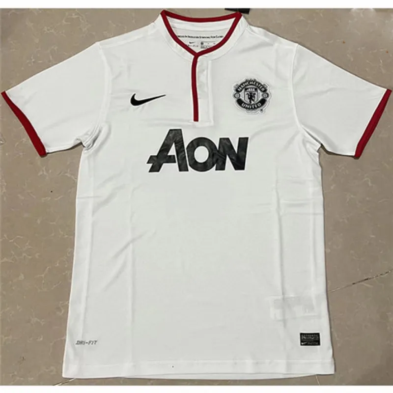 Maillot rétro troisième de Manchester United 2013/14 - Blanc