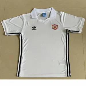 Maglia retro di trasferta di Manchester United 1980 - Bianca