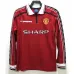 Camiseta retro de mangas largas de casa de Manchester United 1998 - Roja