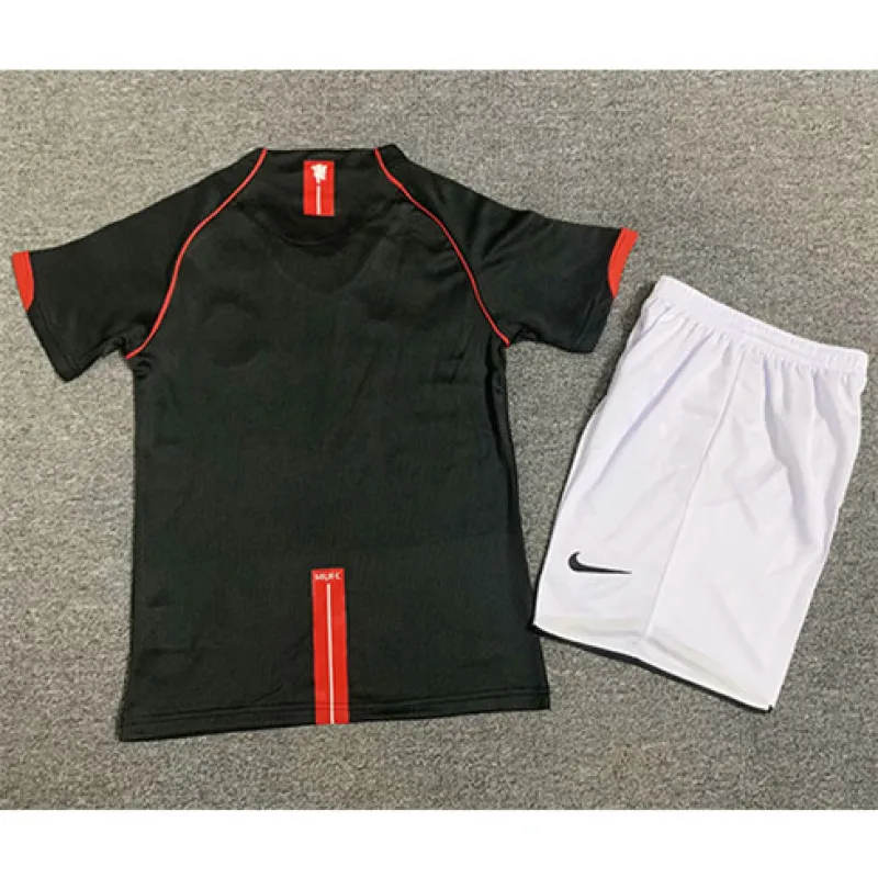 Maillot rétro pour enfants de Manchester United 2007/08 Extérieur - Noir