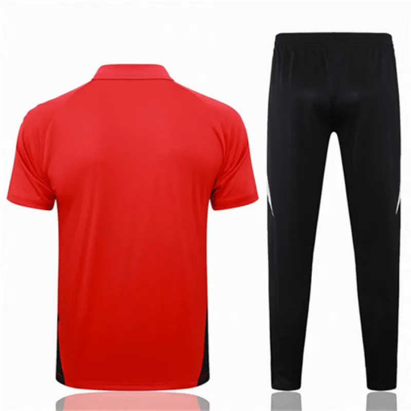 Maglia Polo di allenamento + Pantaloni di Manchester United 2024/25 Rosso