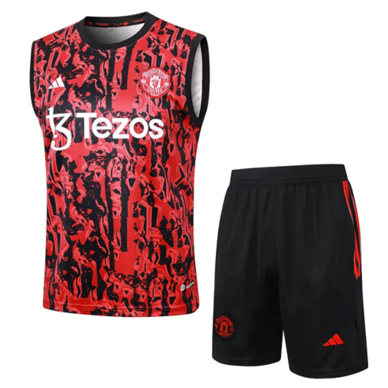 Set de pantalones cortos y chaleco de Manchester United 2024/25 Rojo