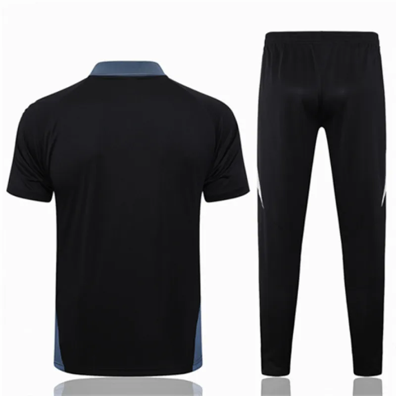 Chemise Polo de formation + Pantalons de Manchester United 2024/25 Noir