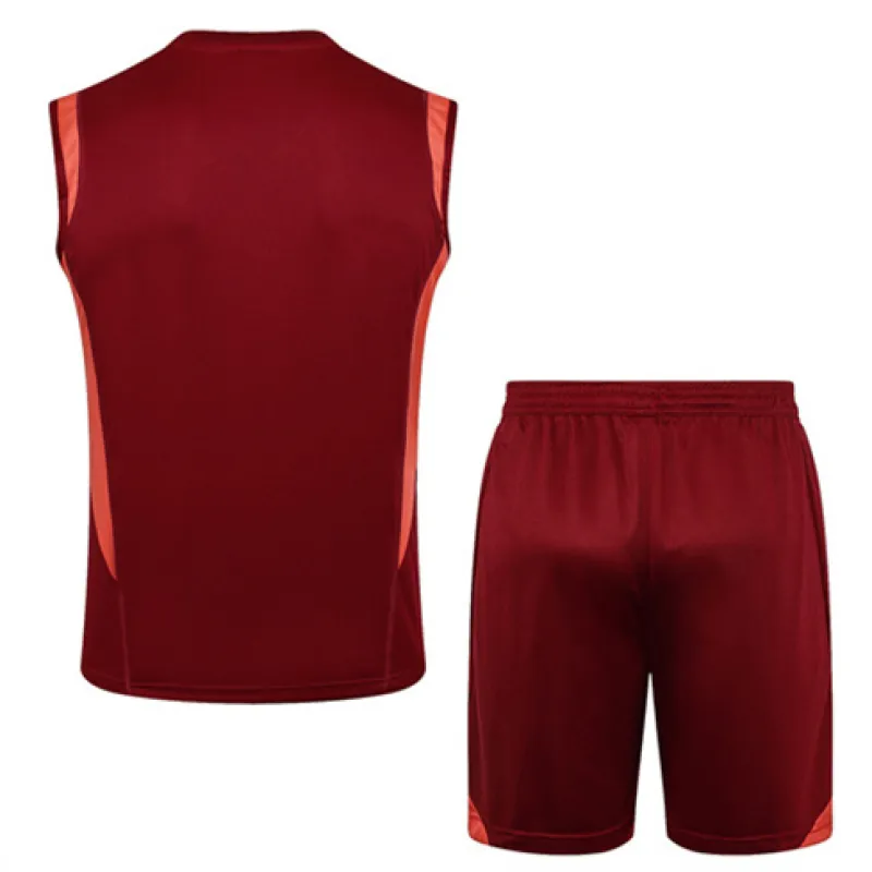 Set de pantalones cortos y chaleco de Manchester United 2024/25 Rojo vino​