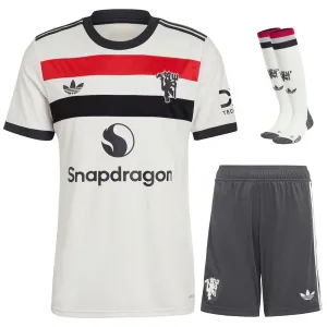 Set di terza maglia per bambini di Manchester United 2024/25 - Bianco