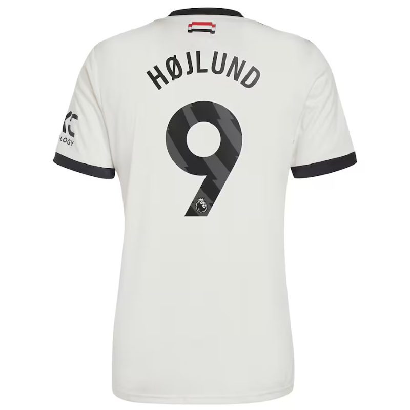 Set di terza maglia per bambini di Manchester United con Højlund 2024/25 - Bianco