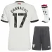 Set di terza maglia per bambini di Manchester United con Garnacho 2024/25 - Bianco