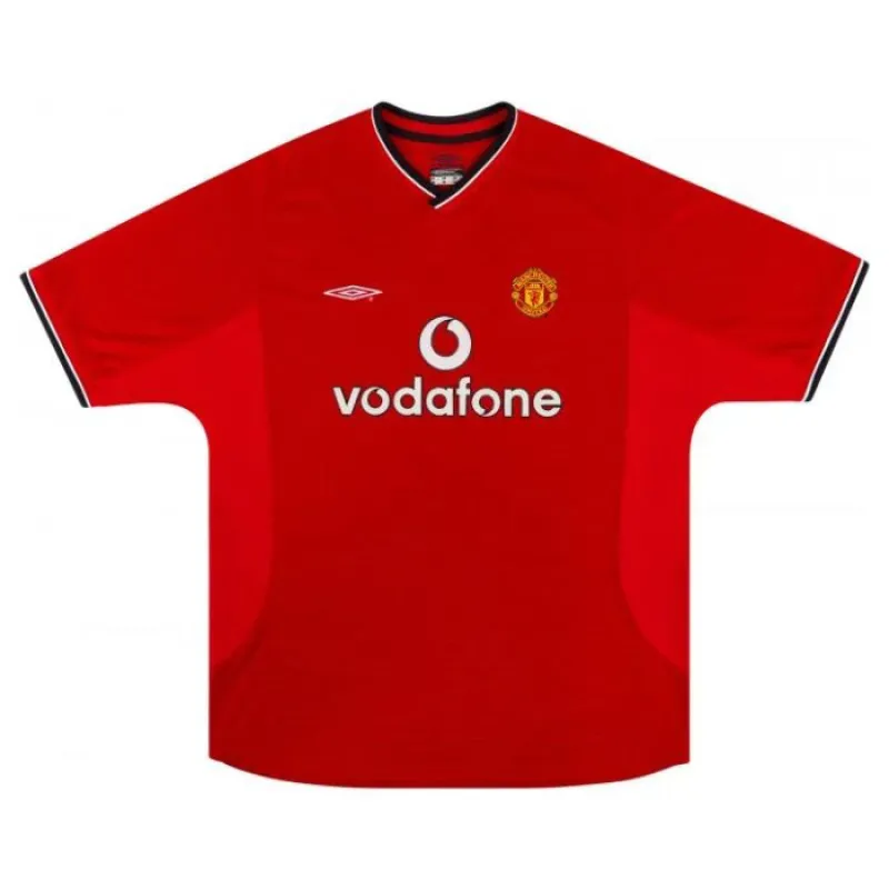 Camisa retro de Beckham de Manchester United, local 1997-1999 - Rojo