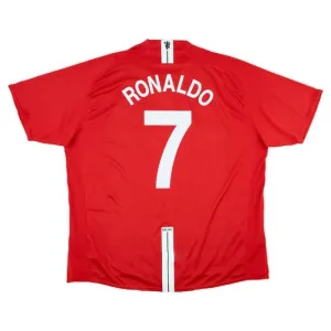 Cristiano  Ronaldo Manchester United Retro Jersey 2007-2009 Home - Red
