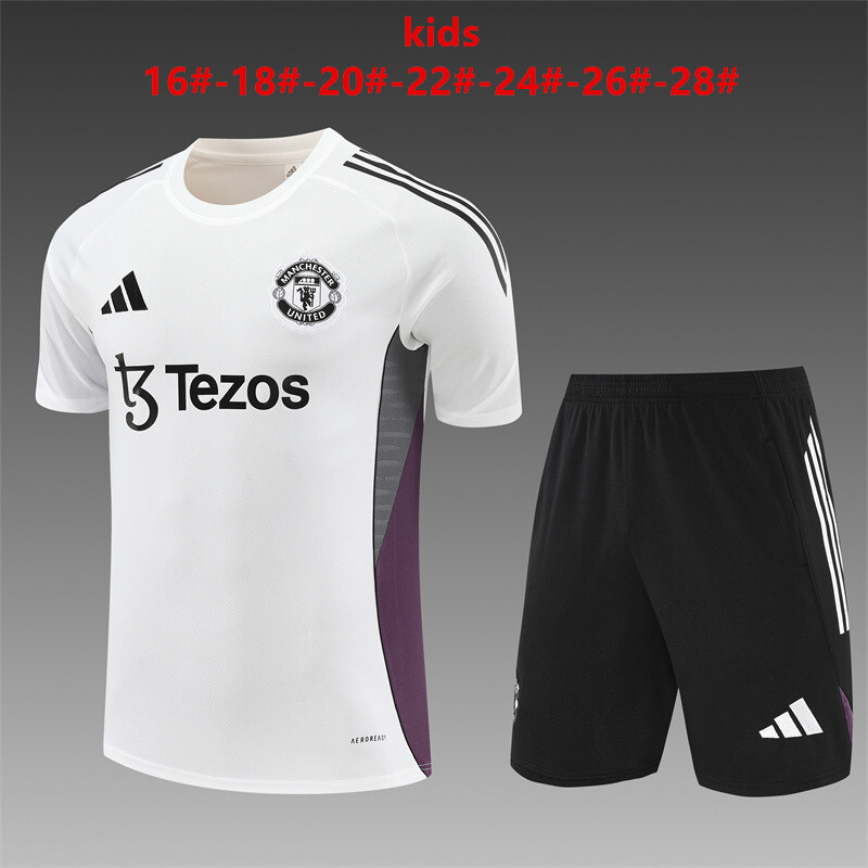 Manchester United 2025/26 Set Allenamento Bambino bianco