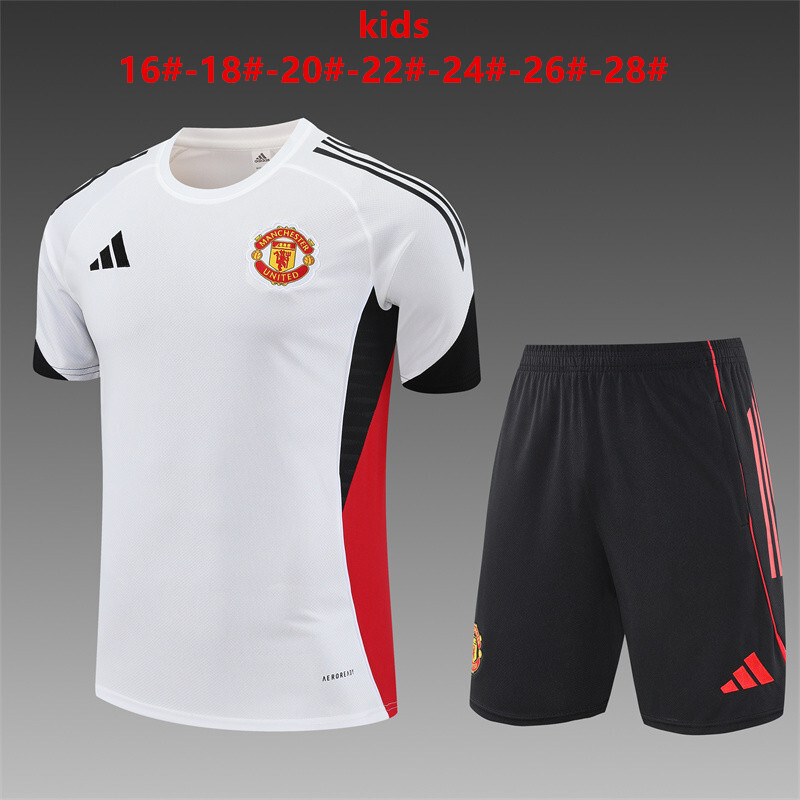 Manchester United 2025/26 Set Allenamento Bambino bianco