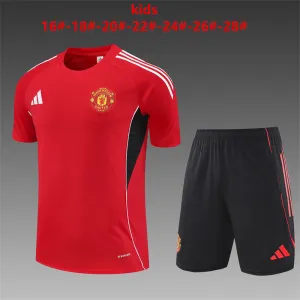 Manchester United 2025/26 Set Allenamento Bambino Rosso
