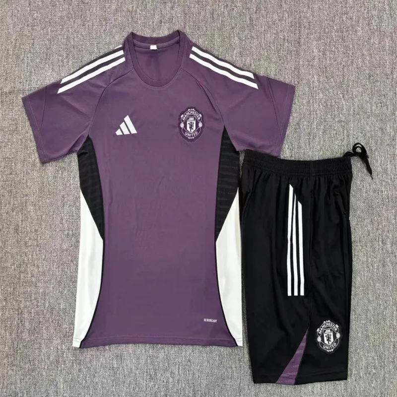 Manchester United 2025/26 Ensemble Entraînement Enfan violet