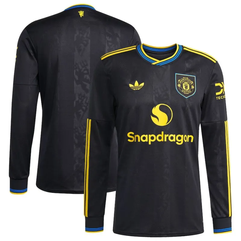 Manchester United 2025/26 Maglia terza maniche lunghe - Nera