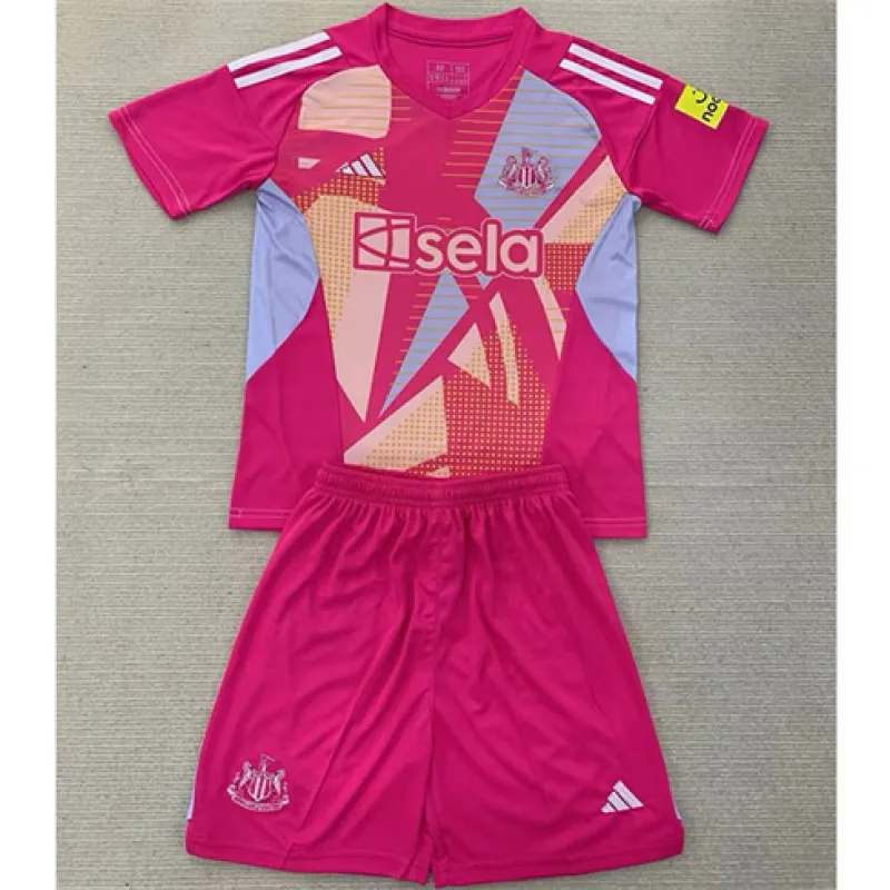 Newcastle United Kids' Goalkeeper Jersey + Shorts 2024/25 - Rosy