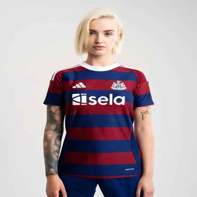 Newcastle United 2024/25 Frauen Auswärtstrikot - Rot/Blau