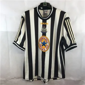 Camiseta de casa retró de Newcastle United 1997-99 - Negro/Blanco