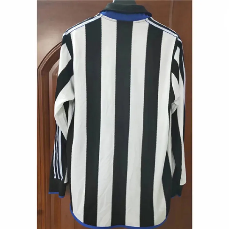 Maglia retrò di casa a maniche lunghe di Newcastle United 1999/00 - Nero/Bianco