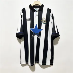 Camiseta de casa retró de Newcastle United 1993-95 - Negro/Blanco