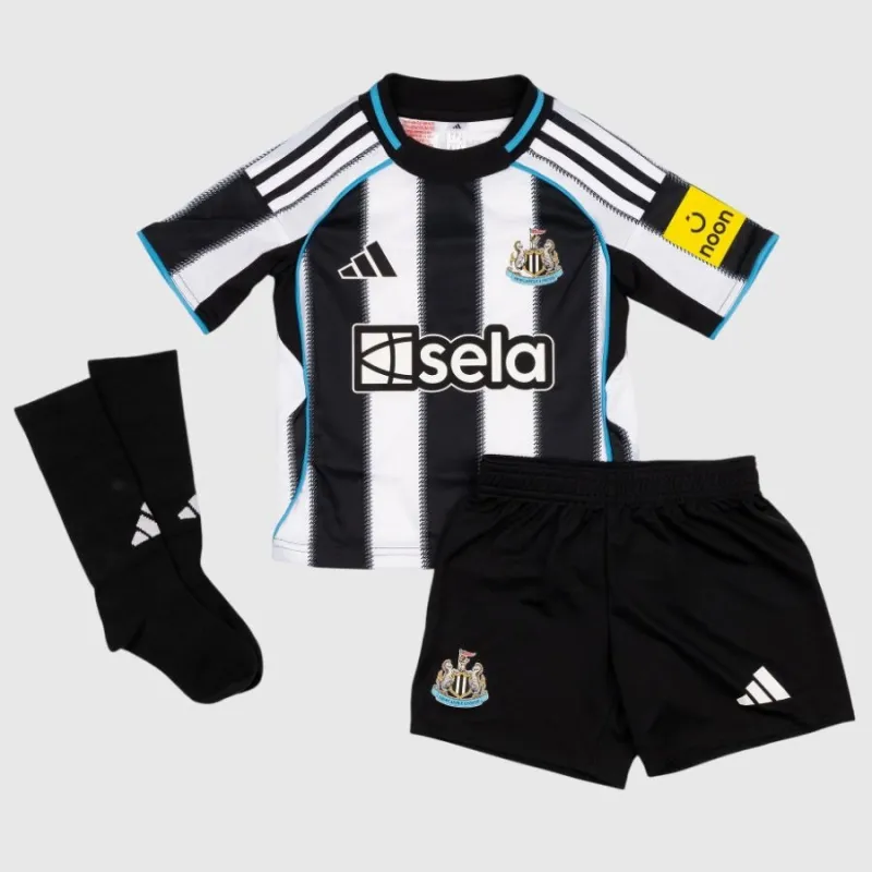 Newcastle United Niños 2025/26 Kit de casa - Negro/Blanco