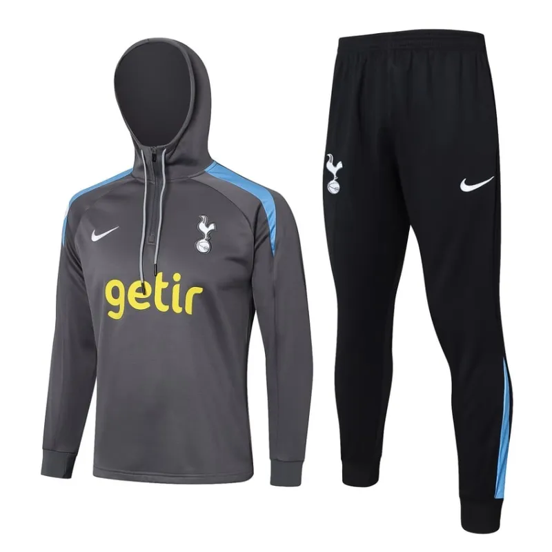 Abito sportivo con cappuccio + Pantaloni di Tottenham Hotspur 2024/25 - Grigio