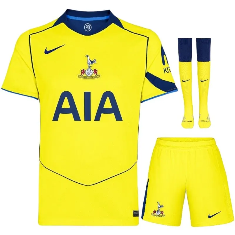 Ensemble Maillot Third Enfant de Tottenham Hotspur 2025/26 - Jaune