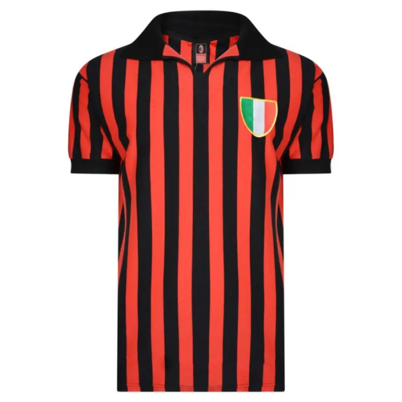 AC Milan 1963 Maglia casalinga retrò - Rossa/Nera