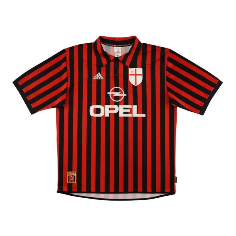 AC Milan 1999/00 Maglia casalinga retrò - Rossa/Nera