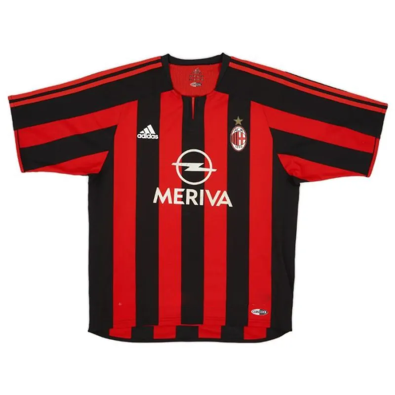 AC Milan SHEVCHENKO 2003/04 Maillot domicile rétro - Rouge/Noir