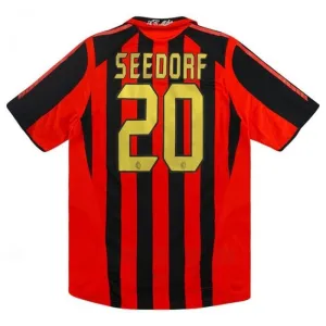 AC Milan SEEDORF 2005/06 Retro Home Jersey - Red/Black