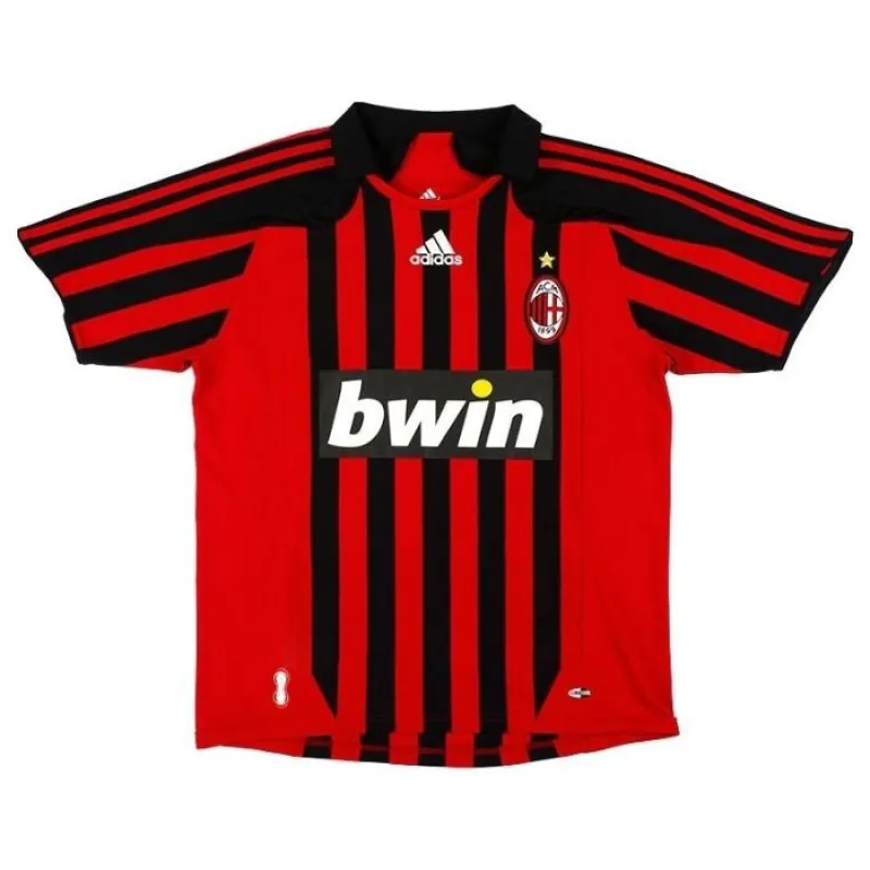 AC Milan GATTUSO 2007/08 Maglia casalinga retrò - Rossa/Nera