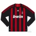 AC Milan 2008/09 Maglia casalinga retrò a maniche lunghe - Rossa/Nera