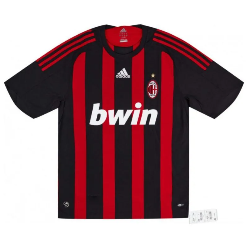 AC Milan NESTA 2008/09 Camiseta retro local - Roja/Negra