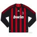AC Milan RONALDINHO 2008/09 Camiseta retro de casa de manga larga - Roja/Negra